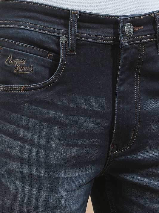 Denim Jeans for Men l Breathable & Soft with Color Fastness Slim Fit Polycotton Fabric Solid Pattern