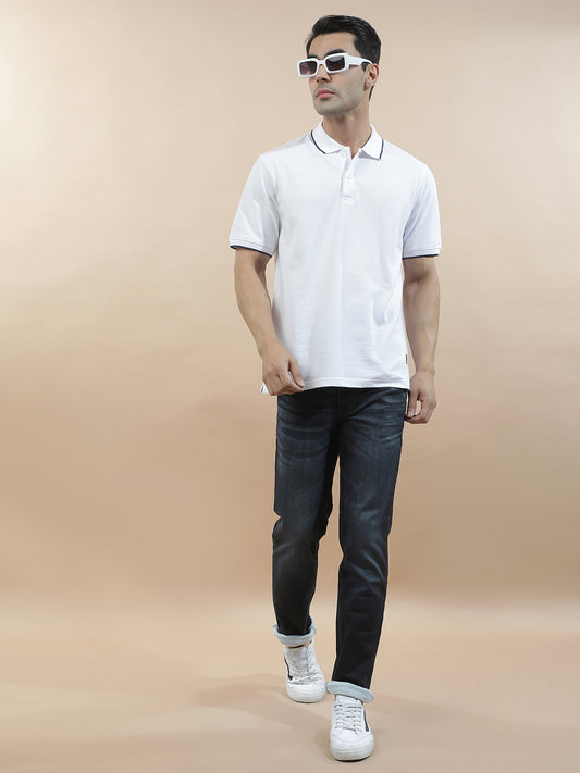 Denim Jeans for Men l Breathable & Soft with Color Fastness Slim Fit Polycotton Fabric Solid Pattern