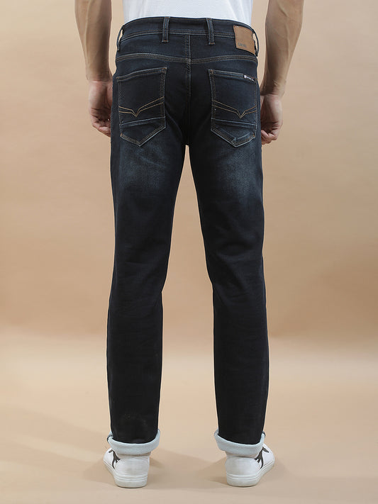 Denim Jeans for Men l Breathable & Soft with Color Fastness Slim Fit Polycotton Fabric Solid Pattern