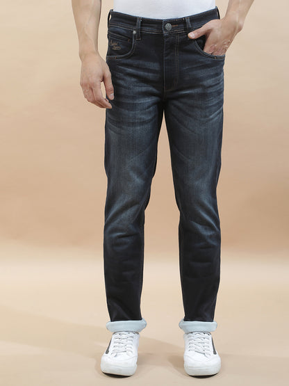 Denim Jeans for Men l Breathable & Soft with Color Fastness Slim Fit Polycotton Fabric Solid Pattern