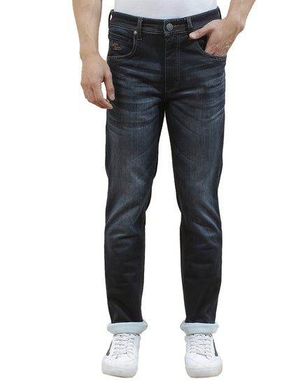 Denim Jeans for Men l Breathable & Soft with Color Fastness Slim Fit Polycotton Fabric Solid Pattern