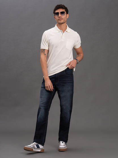 Men's Blue Ultra Narrow Fit Casual Denim Jeans