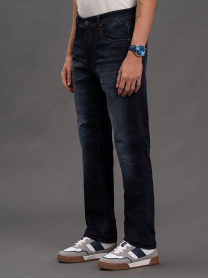 Men's Blue Ultra Narrow Fit Casual Denim Jeans