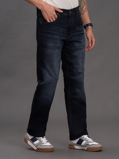 Men's Blue Ultra Narrow Fit Casual Denim Jeans
