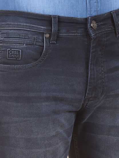 Denim Jeans for Men l Breathable & Soft with Color Fastness Straight Fit Polycotton Fabric Solid Pattern