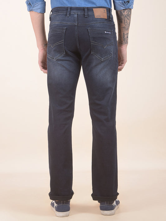 Denim Jeans for Men l Breathable & Soft with Color Fastness Straight Fit Polycotton Fabric Solid Pattern