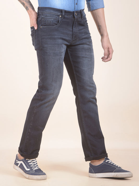 Denim Jeans for Men l Breathable & Soft with Color Fastness Straight Fit Polycotton Fabric Solid Pattern