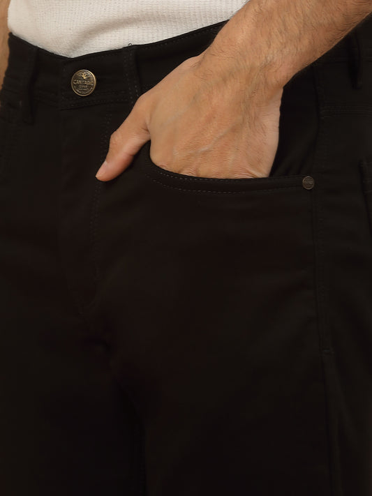 Denim Jeans for Men | Breathable & Soft with Color Fastness Slim Fit Poly Cotton Fabric Solid Pattern Button Closure