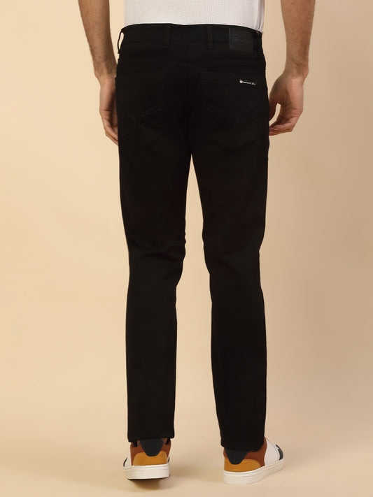 Denim Jeans for Men | Breathable & Soft with Color Fastness Slim Fit Poly Cotton Fabric Solid Pattern Button Closure