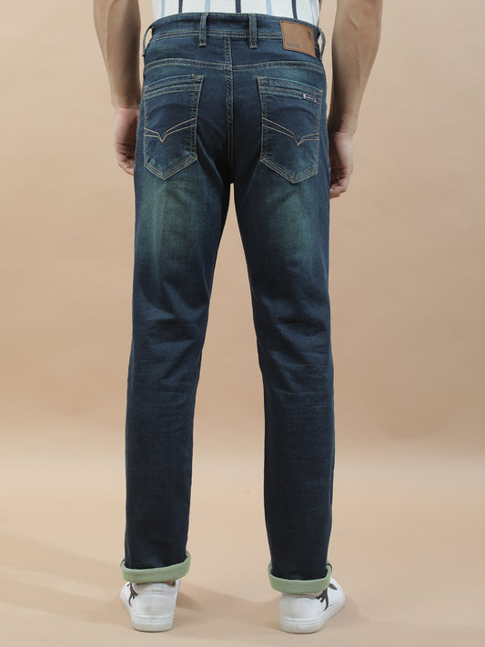 Denim Jeans for Men l Breathable & Soft with Color Fastness Slim Fit Polycotton Fabric Solid Pattern