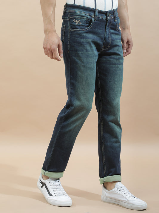 Denim Jeans for Men l Breathable & Soft with Color Fastness Slim Fit Polycotton Fabric Solid Pattern