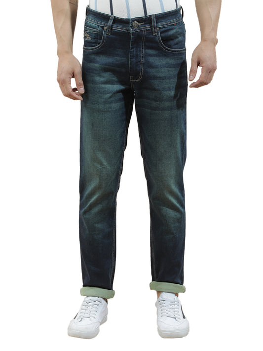 Denim Jeans for Men l Breathable & Soft with Color Fastness Slim Fit Polycotton Fabric Solid Pattern