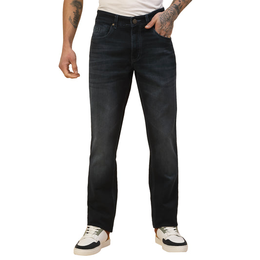 Denim Jeans for Men | Breathable & Soft with Color Fastness Slim Fit Poly Cotton Fabric Solid Pattern Button Closure