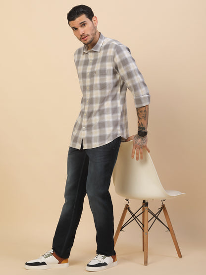 Denim Jeans for Men | Breathable & Soft with Color Fastness Slim Fit Poly Cotton Fabric Solid Pattern Button Closure