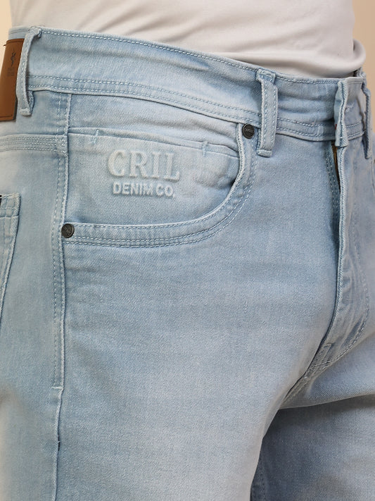 Denim Jeans for Men | Breathable & Soft with Color Fastness Slim Fit Poly Cotton Fabric Solid Pattern Button Closure