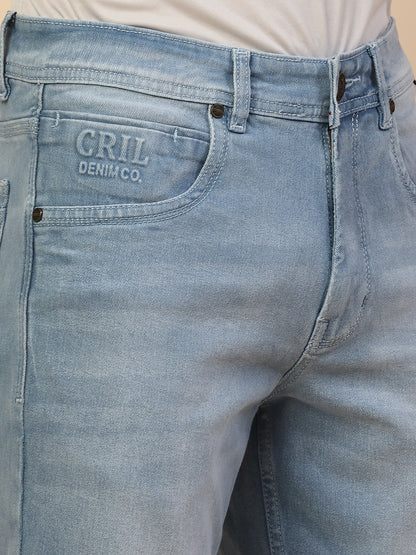 Denim Jeans for Men | Breathable & Soft with Color Fastness Slim Fit Poly Cotton Fabric Solid Pattern Button Closure