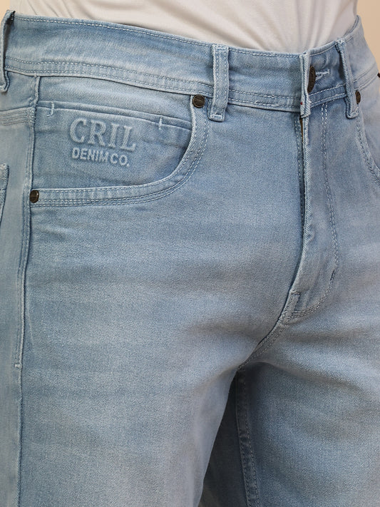 Denim Jeans for Men | Breathable & Soft with Color Fastness Slim Fit Poly Cotton Fabric Solid Pattern Button Closure