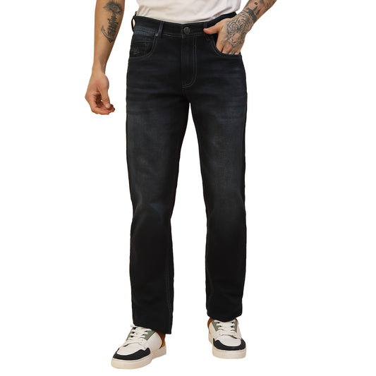 Denim Jeans for Men | Breathable & Soft with Color Fastness Slim Fit Poly Cotton Fabric Solid Pattern Button Closure