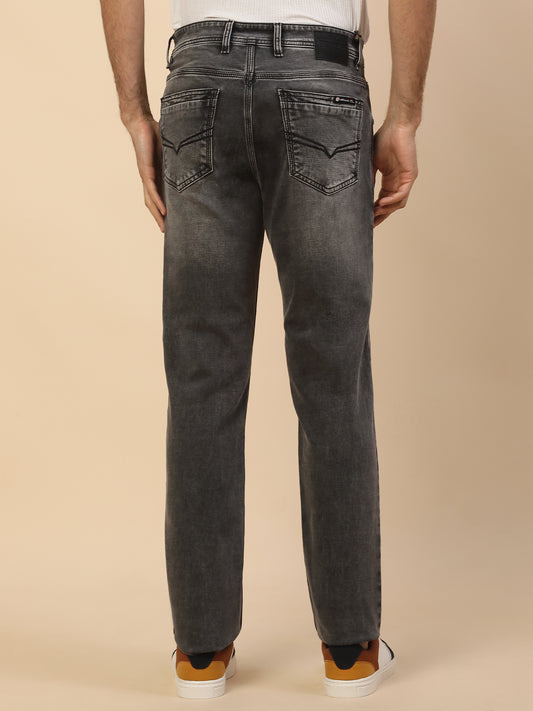 Denim Jeans for Men | Breathable & Soft with Color Fastness Slim Fit Poly Cotton Fabric Solid Pattern Button Closure