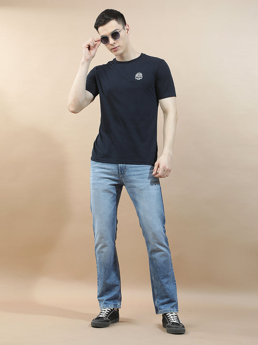 Denim Jeans for Men l Breathable & Soft with Color Fastness Straight Fit Polycotton Fabric Solid Pattern