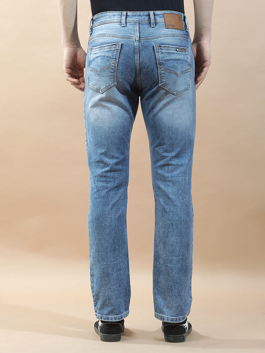 Denim Jeans for Men l Breathable & Soft with Color Fastness Straight Fit Polycotton Fabric Solid Pattern