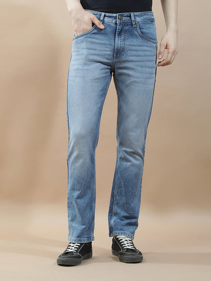 Denim Jeans for Men l Breathable & Soft with Color Fastness Straight Fit Polycotton Fabric Solid Pattern