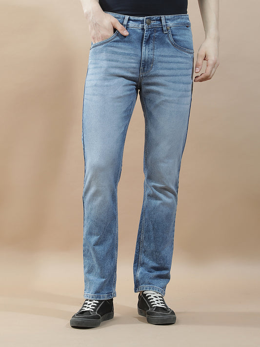 Denim Jeans for Men l Breathable & Soft with Color Fastness Straight Fit Polycotton Fabric Solid Pattern