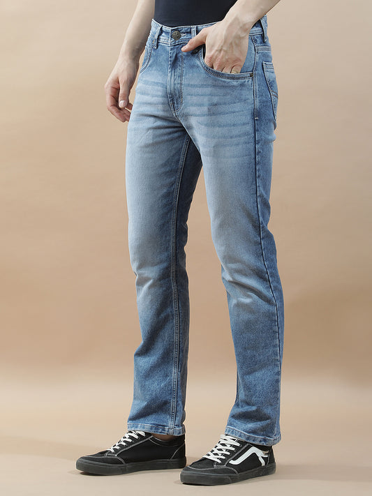 Denim Jeans for Men l Breathable & Soft with Color Fastness Straight Fit Polycotton Fabric Solid Pattern
