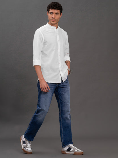 Men's Blue Straight Fit Casual Denim Jeans