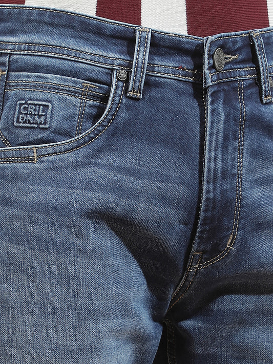 Denim Jeans for Men l Breathable & Soft with Color Fastness Straight Fit Cotton Blend Fabric Solid Pattern