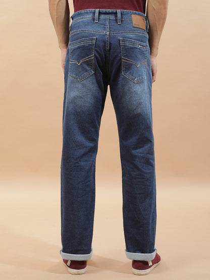 Denim Jeans for Men l Breathable & Soft with Color Fastness Straight Fit Cotton Blend Fabric Solid Pattern