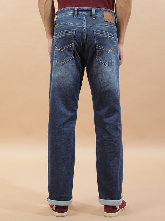 Denim Jeans for Men l Breathable & Soft with Color Fastness Straight Fit Cotton Blend Fabric Solid Pattern
