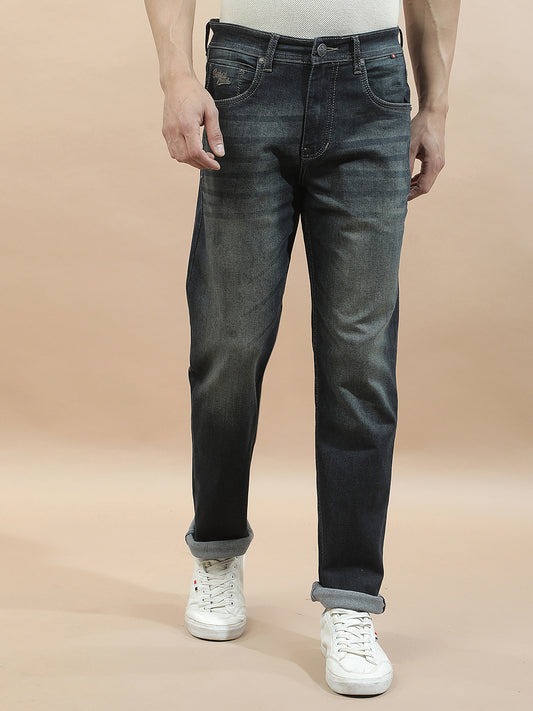 Denim Jeans for Men l Breathable & Soft with Color Fastness Slim Fit Polycotton Fabric Solid Pattern