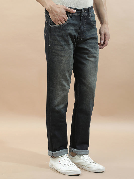 Denim Jeans for Men l Breathable & Soft with Color Fastness Slim Fit Polycotton Fabric Solid Pattern