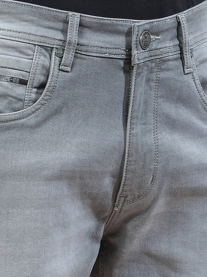 Denim Jeans for Men l Breathable & Soft with Color Fastness Straight Fit Polycotton Fabric Solid Pattern