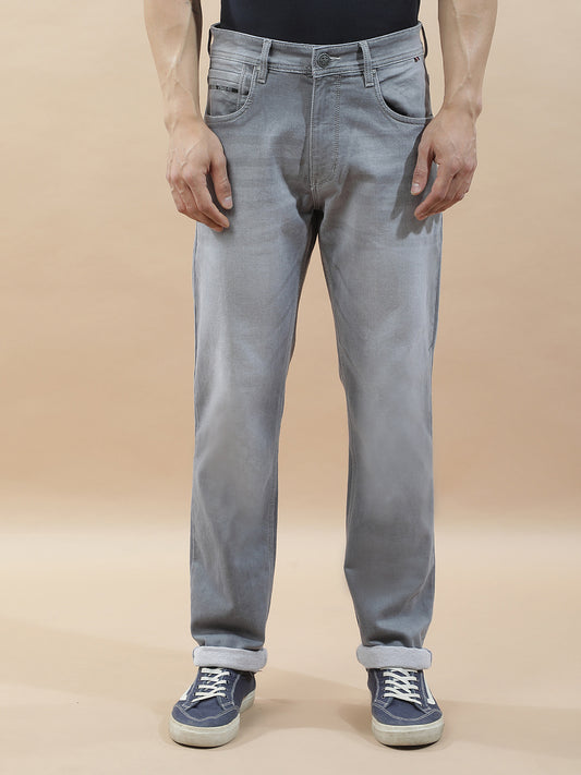 Denim Jeans for Men l Breathable & Soft with Color Fastness Straight Fit Polycotton Fabric Solid Pattern