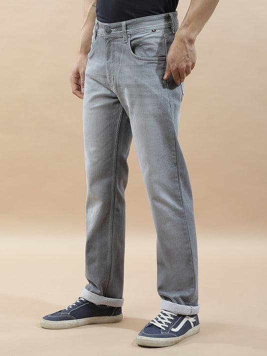 Denim Jeans for Men l Breathable & Soft with Color Fastness Straight Fit Polycotton Fabric Solid Pattern