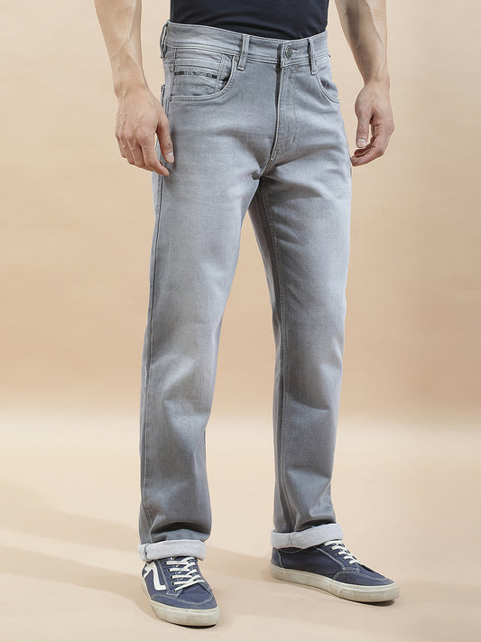 Denim Jeans for Men l Breathable & Soft with Color Fastness Straight Fit Polycotton Fabric Solid Pattern