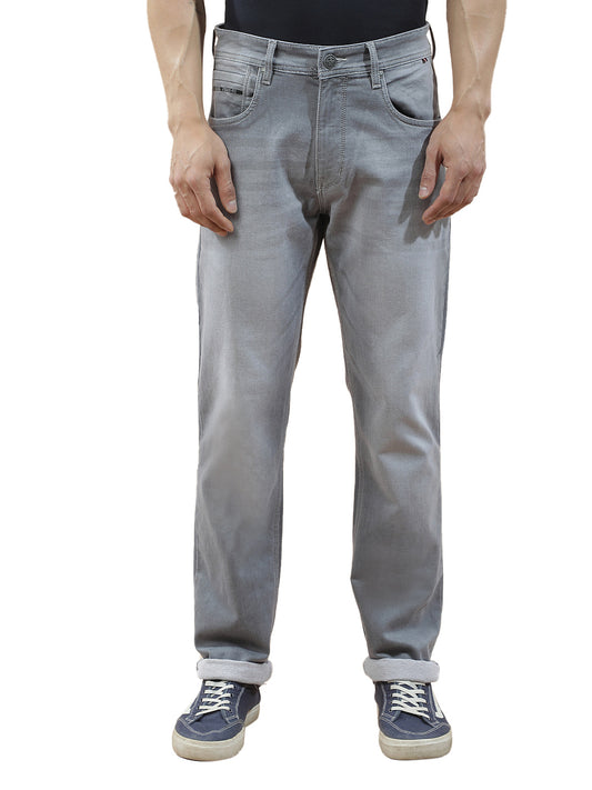 Denim Jeans for Men l Breathable & Soft with Color Fastness Straight Fit Polycotton Fabric Solid Pattern