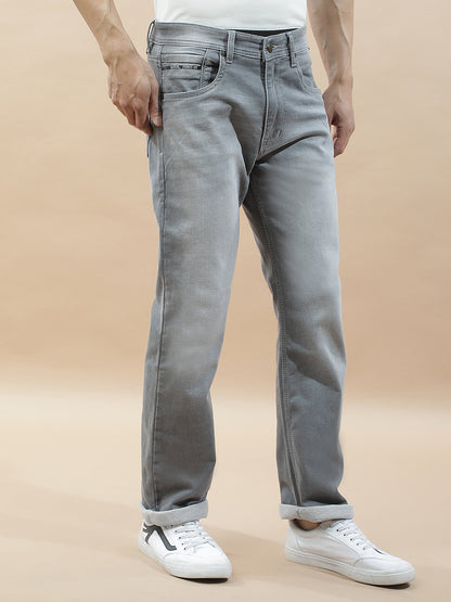 Denim Jeans for Men l Breathable & Soft with Color Fastness Straight Fit Polycotton Fabric Solid Pattern