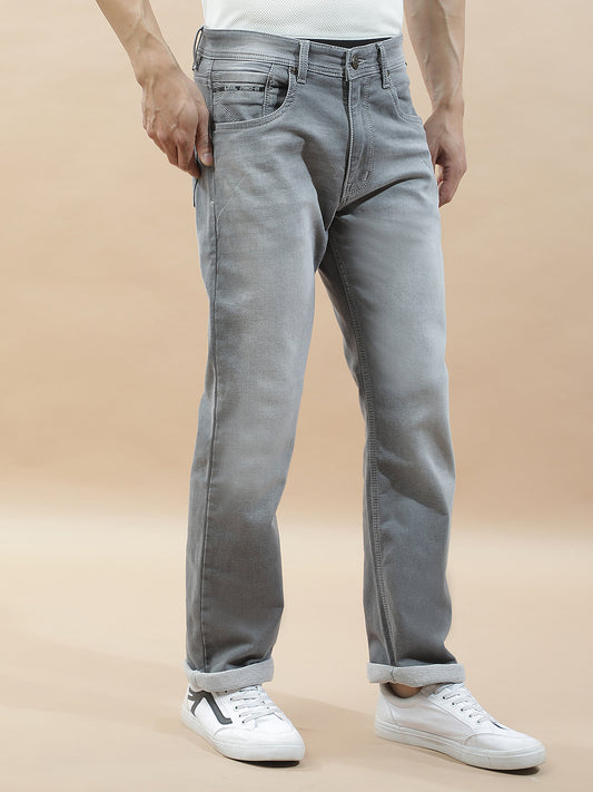 Denim Jeans for Men l Breathable & Soft with Color Fastness Straight Fit Polycotton Fabric Solid Pattern