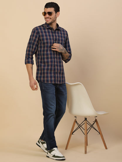 Denim Jeans for Men | Breathable & Soft with Color Fastness Slim Fit Poly Cotton Fabric Solid Pattern Button Closure
