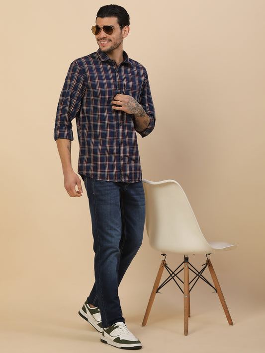 Denim Jeans for Men | Breathable & Soft with Color Fastness Slim Fit Poly Cotton Fabric Solid Pattern Button Closure