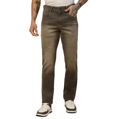 Denim Jeans for Men | Breathable & Soft with Color Fastness Slim Fit Poly Cotton Fabric Solid Pattern Button Closure