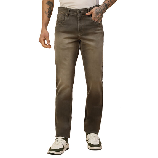 Denim Jeans for Men | Breathable & Soft with Color Fastness Slim Fit Poly Cotton Fabric Solid Pattern Button Closure