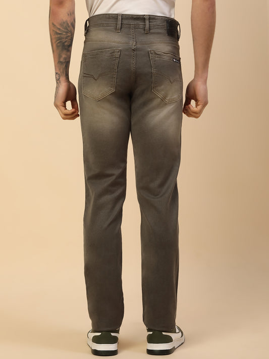 Denim Jeans for Men | Breathable & Soft with Color Fastness Slim Fit Poly Cotton Fabric Solid Pattern Button Closure