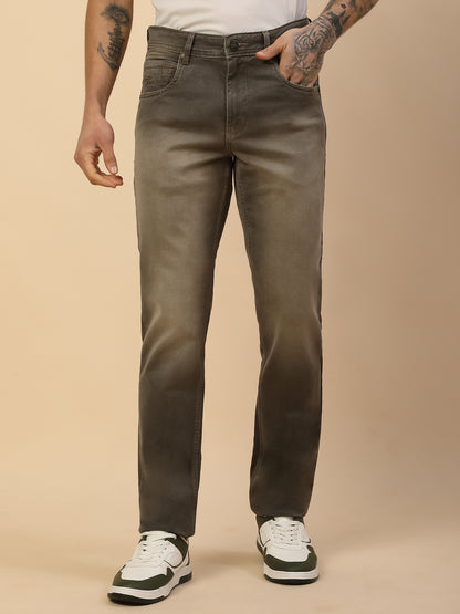 Denim Jeans for Men | Breathable & Soft with Color Fastness Slim Fit Poly Cotton Fabric Solid Pattern Button Closure