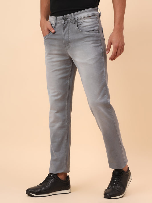 Denim Jeans for Men l Breathable & Soft with Color Fastness Straight Fit Cotton Blend Fabric Solid Pattern Button Closure