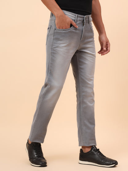 Denim Jeans for Men l Breathable & Soft with Color Fastness Straight Fit Cotton Blend Fabric Solid Pattern Button Closure