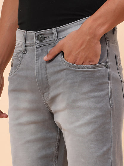 Denim Jeans for Men l Breathable & Soft with Color Fastness Straight Fit Cotton Blend Fabric Solid Pattern Button Closure